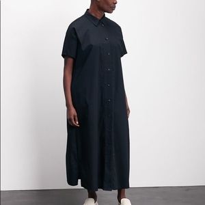 Roucha Button Front Poplin Dress, Size AA - NWT